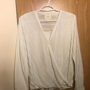 Women's White Long Sleeves Blouse